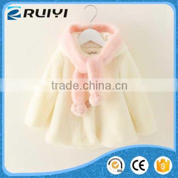 cute baby clothes, 100% polyester faux fur coat