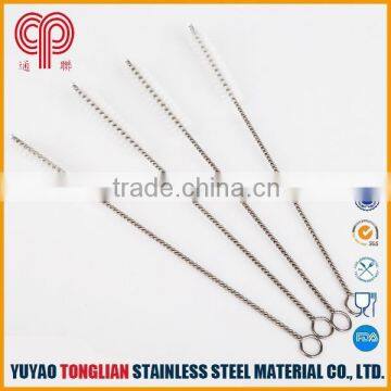 2015 Bulk Wholesale stainless steel straight straw wth cleaning brush