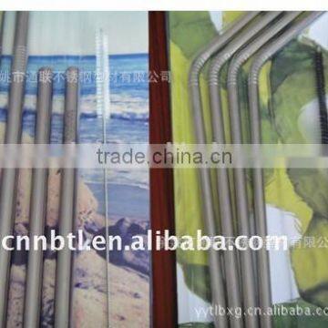 Reusable 12*0.5 Stainless Steel Eco-friendly Drinking Straw