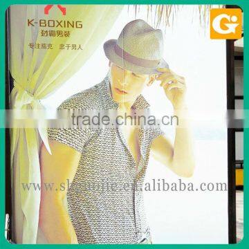 Men Clothes Backlit Film in Light Box, Public Promotion Poster Banner