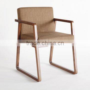 Fabric Sofa chair with wood legs for living room/dining room