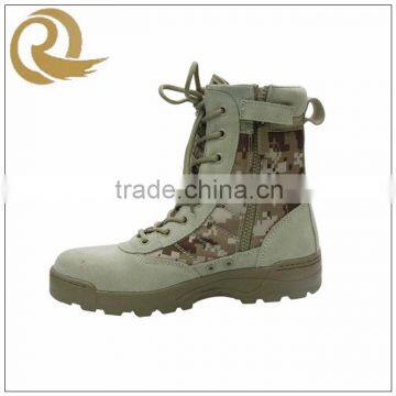 New Breathable camouflage ankle military cheap desert boots with zipper for man