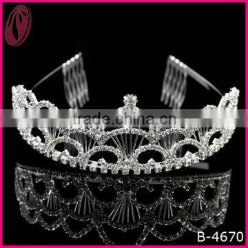 Charming Head Piece Pageant Jewelry Crown,Alloy Tiara For Sale