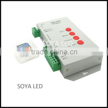 programmable sd card rgb led pixel controller 2048 pixels T1000s