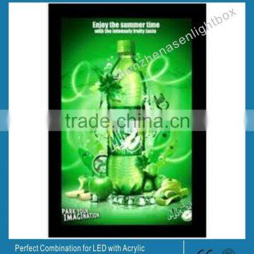 Black Color Aluminium Snap frame LED Menu Light Box