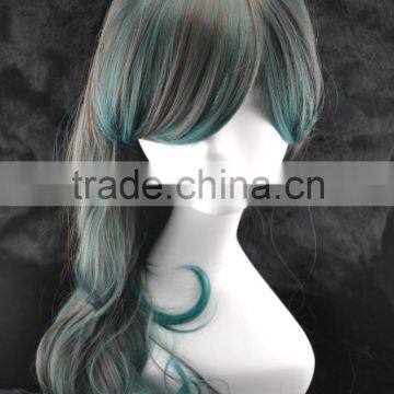 High Quality Hand Tied Machine Made Synthetic Fiber Women's Wig photo-5
