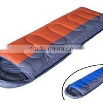 Three seasons envelope sleeping bag with cap