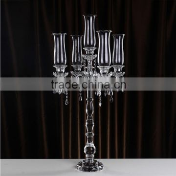 New good-looking large crystal glass candelabra table lamp