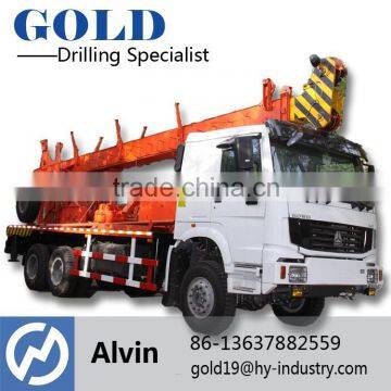 1000m drill depth truck mounted drilling rig XY-5T portable rough terrain truck