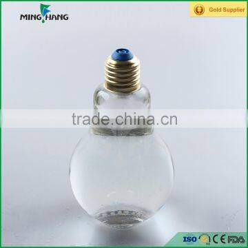 300ml Clear Glass Empty Bulb Shape Juice Bottle photo-2