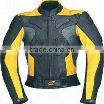 DL-1203 Leather Motorbike Racing Jacket , Motorcycle Racer Wears