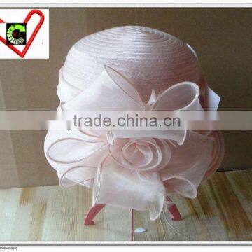 The new satin ribbon with feather flower