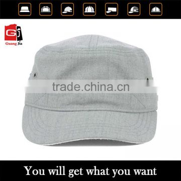 Wholesale Custom Plain Blank Grey Casual Flex Fit Military Cap without Logo