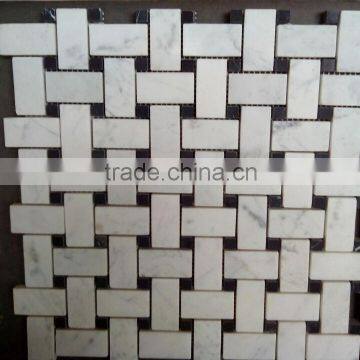 Bianco Carrara gray white marble mosaic tiles