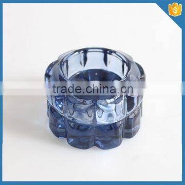 wholesale blue glass candle holder made in china