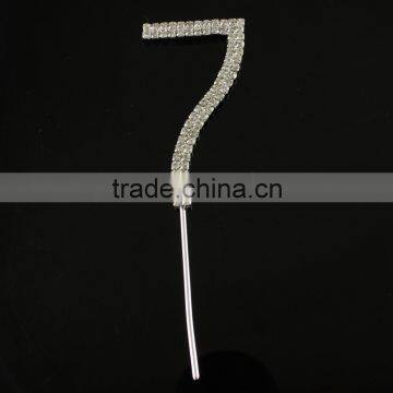 Cheap Bling Rhinestone Number Seven Cake Topper for Birthday B0297