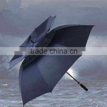 Promotioanl golf umbrella air umbrella Double Canopy Windproof Golf Umbrella