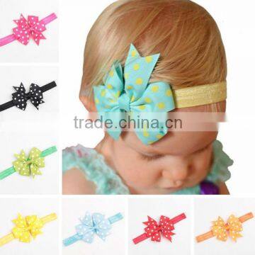 MS62046K Dot Bow Fashion Hot Sale 2016 Baby Girls Hairband Europe