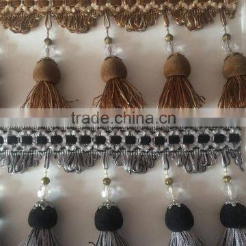 [YZLACE] Tassels Lace curtains Wholesale 10034
