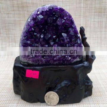 Natural Amethyst Geode Pendants Crystal Healing Stones For Sale