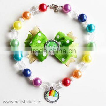 Custom 3d cute cartoon design pendant kids chunky necklace cartoon frozen pendant frozen plastic rings promotional gifts