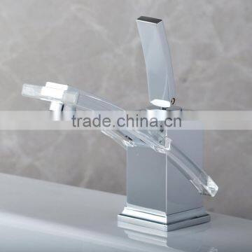 new design square chrome gold single handle basin faucet 0776