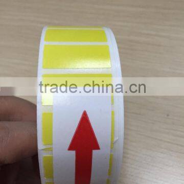 cute yellow color small size food sticker label printing