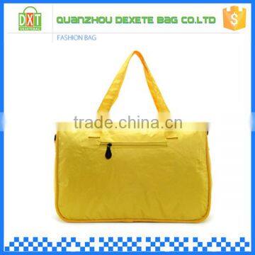Women Small Tote Waterproof Polyester Yellow Travel Bag 600d photo-2