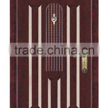 Mosaic steel wooden armored doors