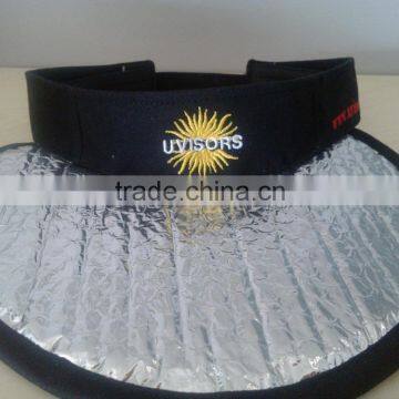 wide bill topless sun visor cap