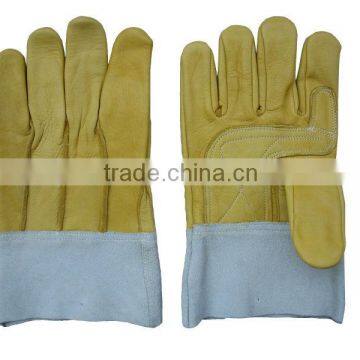 cow grain leather short welding glove