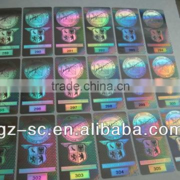 Anti-counterfeiting laser label hologram sticker, Free Shipping by DHL