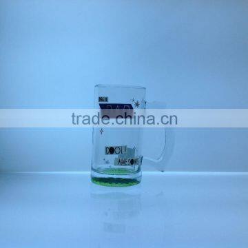 Chinese Wholesale Large Capacity Glass Beer Mug with Handle