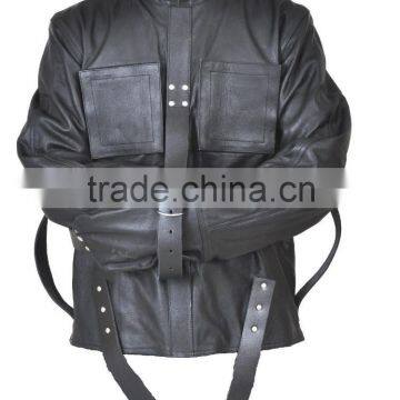 REAL LEATHER HEAVY DUTY STRAIGHTJACKET STRAIGHT STRAIT JACKET BONDAGE