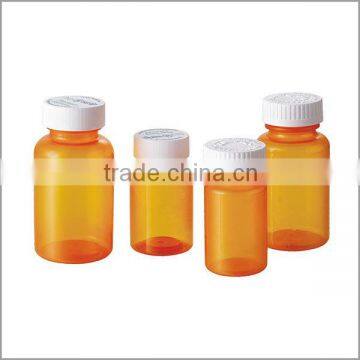 80cc 100cc 120cc 180cc Plastic Amber Vials With Push and Turn Cap