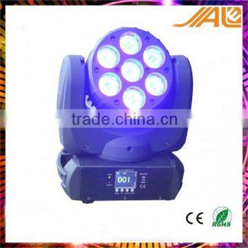 7pcs*12w mini led moving head lights rgbw stage lighting