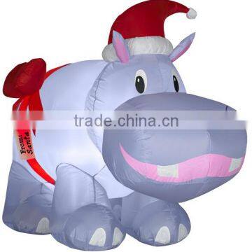 Christmas Decoration Inflatable Hippopotamus Inflatable River Horse Inflatable Behemoth for Sale