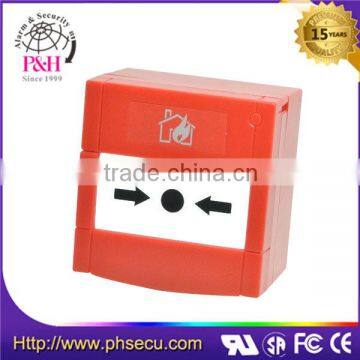 Red Color Single Pole 24V Resettable Fire Alarm Manual Call Point