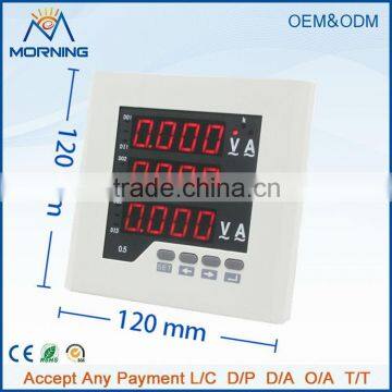 3UI23 Frame Size 120*120 Low Price Three Phase AC LED Digital Combination Meter, for Distribution Box photo-2
