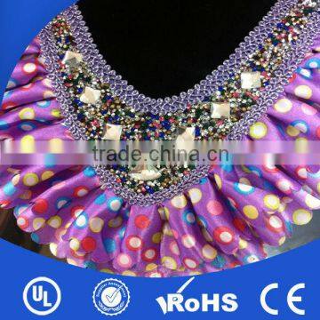 New fashion lady lace neckline beaded fabric