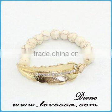 Gemstone Latest design zinc alloy metal women fashion bangle bracelet