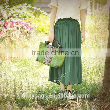 Fashion natural straw bag women handbag beach straw bag