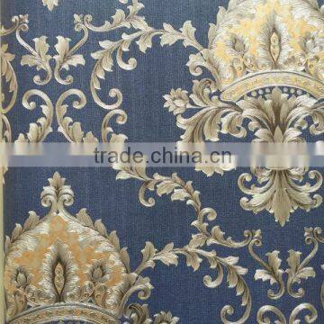 new design crown and flower vinyl wallpaper