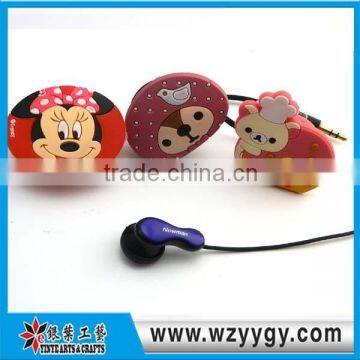 Creative cheap promotional soft pvc earphone cable holder