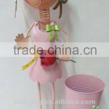 Metal animal planter flower pot