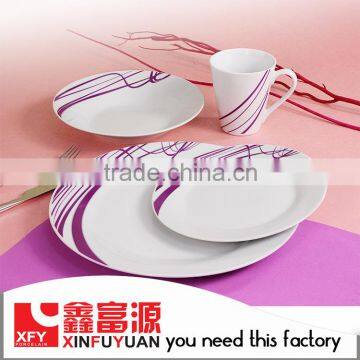 Super quality most popular porcelain dinner set for 12 person