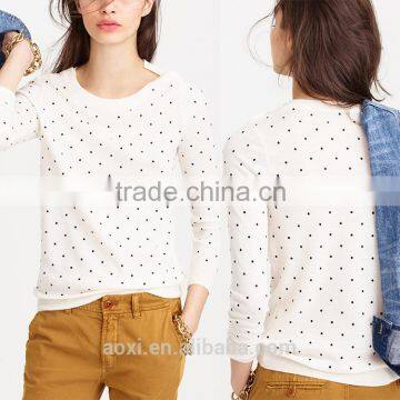 Oem service custom design button neckline wholesale crewneck full print sweatshirt