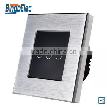 TOP quality brushed aluminum metal wall light switch,CE ROHS,110-250v