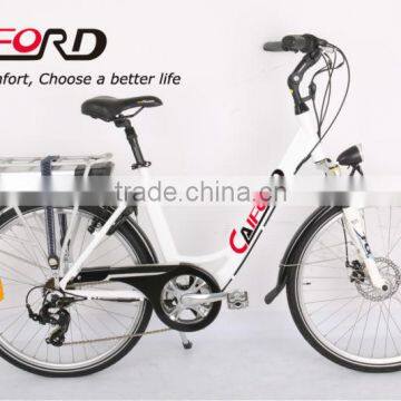 Battery packed by rear carrier electric bike with 700C tyre
