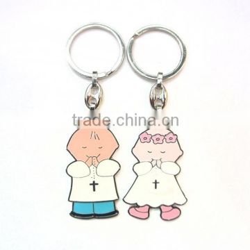 Best selling religious couple angel keychain sales in aliababa,new design girls and boy angel keychain